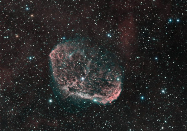 Ngc 6888 - Crescent Nebula In Hargb + O3