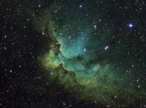 Ngc 7380 - Wizard Nebula In Hst Palette