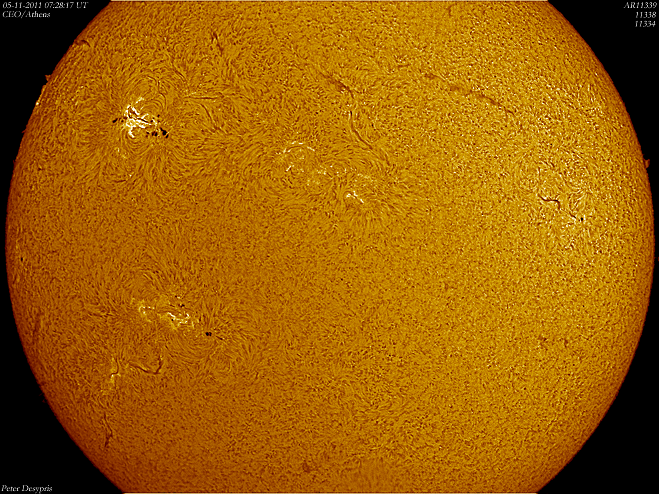 Ο Ηλιακός δίσκος τη 05-11-2011