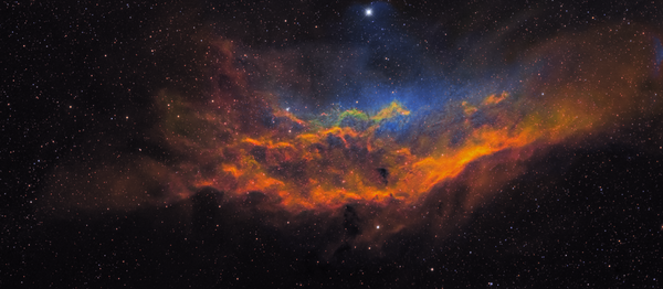 Ngc - 1499: California Nebula (hubble Palette)