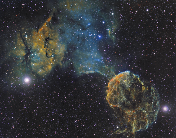 Sh2 249 & Ic 443 Jellyfish Nebula