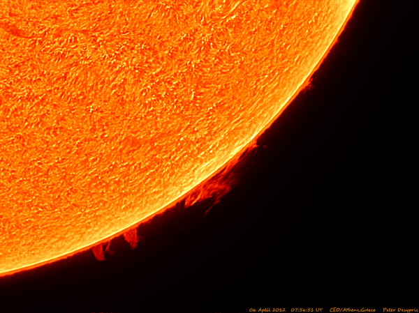 Περισσότερες πληροφορίες για το "Εικόνα από το Άστρο μας την 06-04-2012"