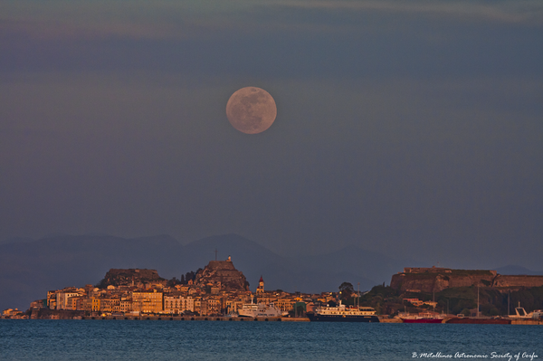 Supermoon Rising With Daylight