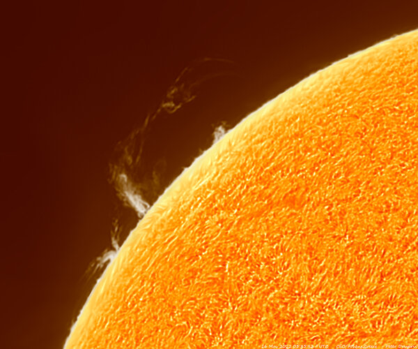 Prominences οn Northeastern Limb οn 16-05-2012