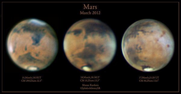 3 πρόσωπα του Άρη