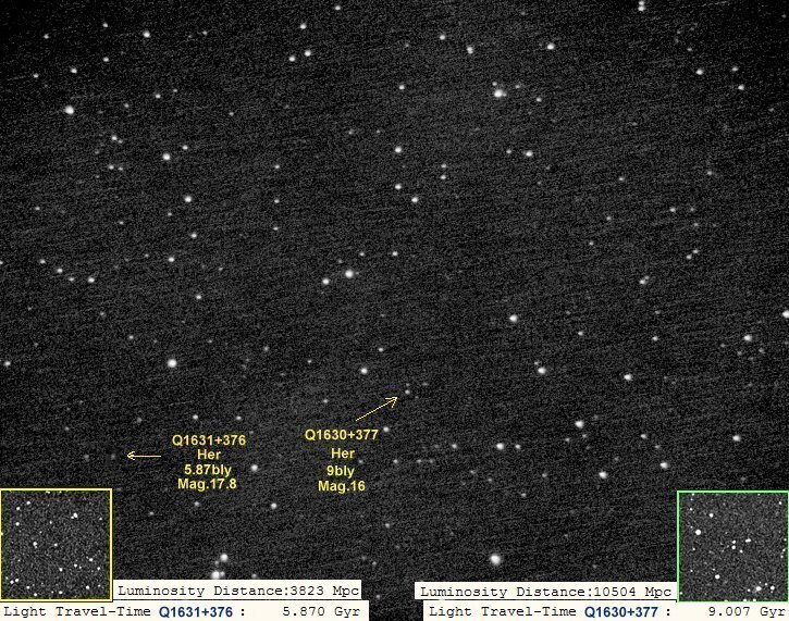 2 Quasars στα 5,87 και 9 δισεκατομύρια έτη φωτος !!!!! ημερομηνια ληψης 19/8/2008