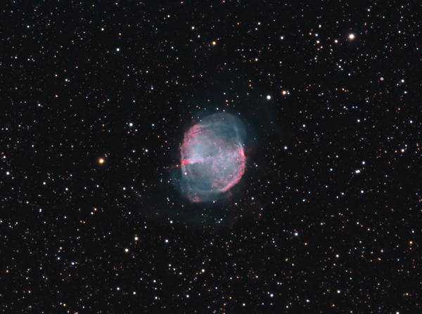 M 27 - Dumbbell Nebula In Hao3rgb