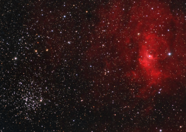 Ngc7635 (bubble Nebula) + Ngc 7654 (m52) Hargb