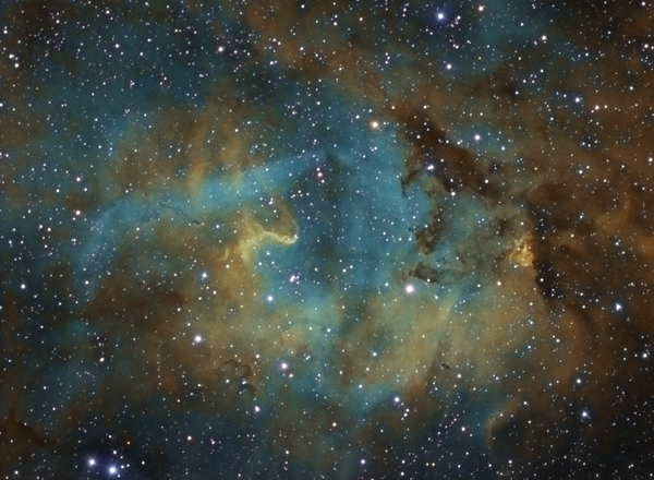 Sh2-132 Nebula In Hst Palette