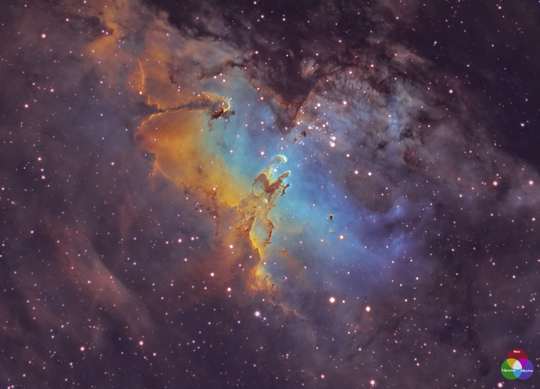 M16 - Eagle Nebula (hubble Palette)