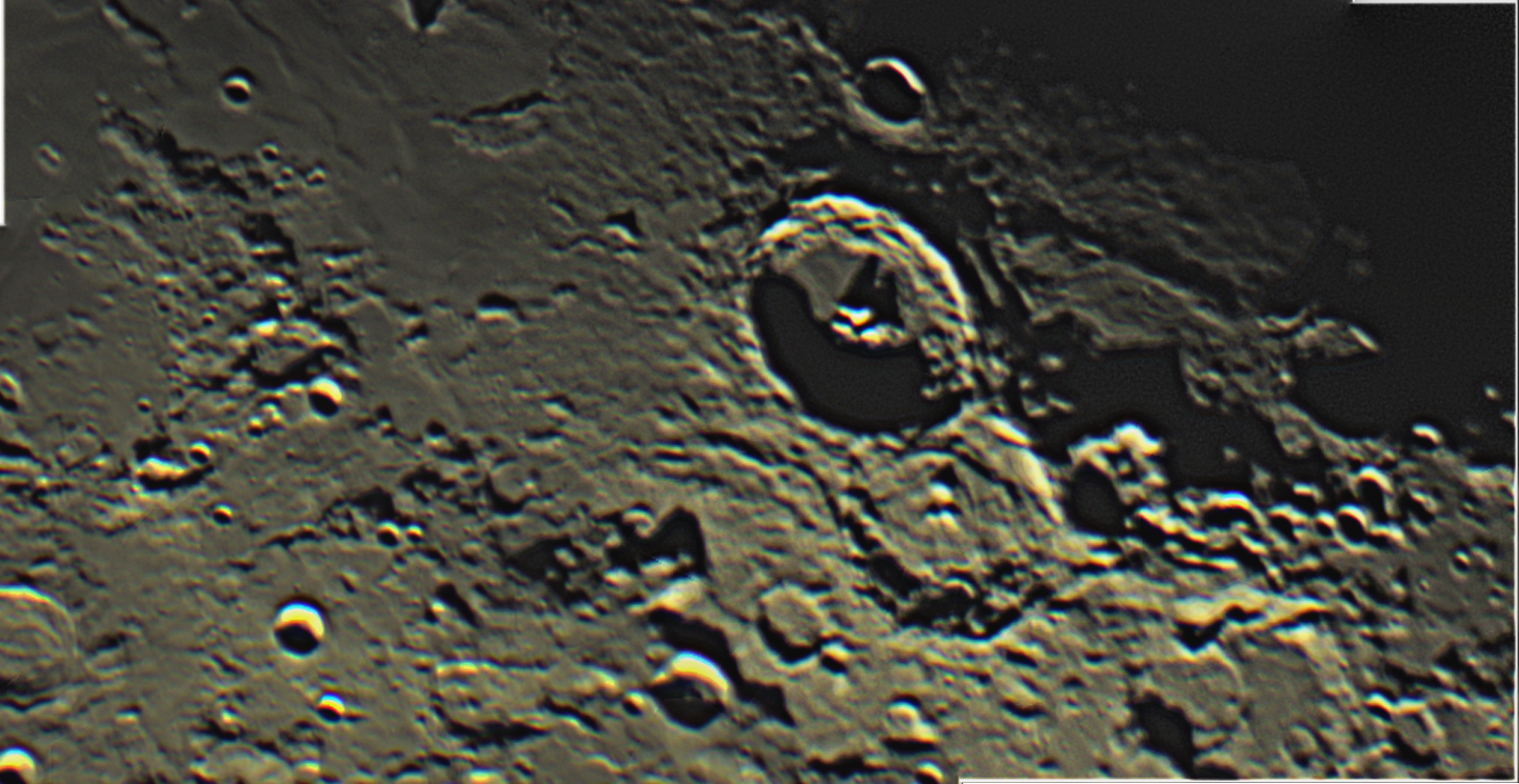 Craters Theophilus, Cyrillus And Catharina 20-day-old Moon (panorama)