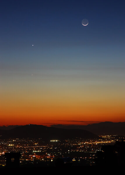 Mercury,mars And Moon - 11 Feb 2013