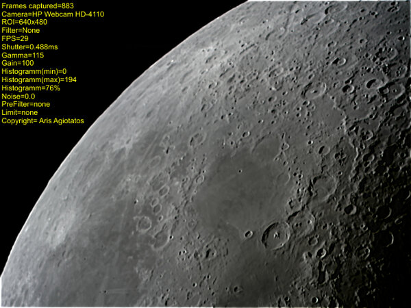 Moon First Try - παίζoντας με το Registax