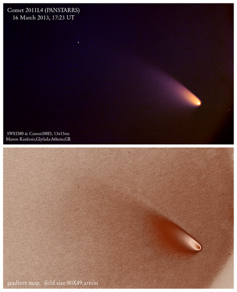Comet 2011l4 τηλεσκοπικά