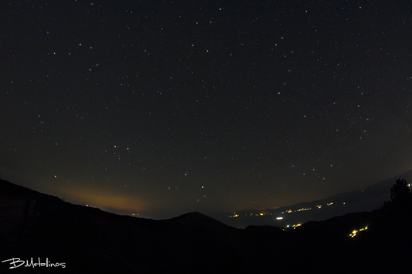 Nightscape In Three Countries - Pantokrator, Corfu