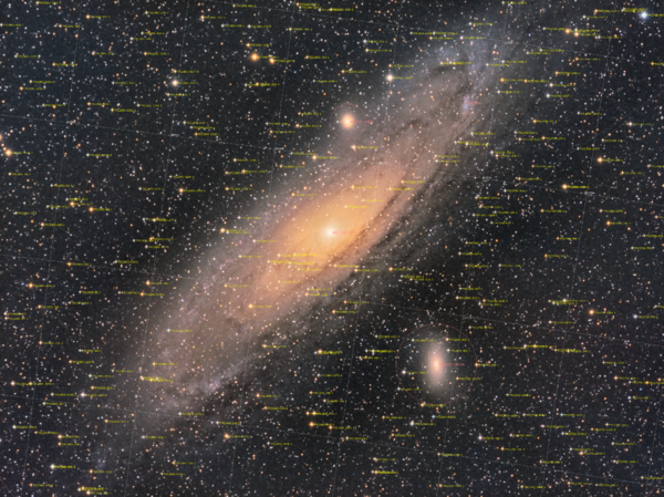 Andromeda Galaxy (annotated)