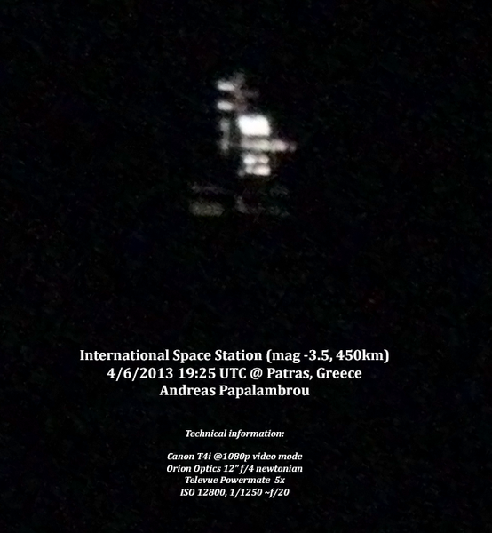 Διεθνής Διαστημικός Σταθμός 4/6/2013