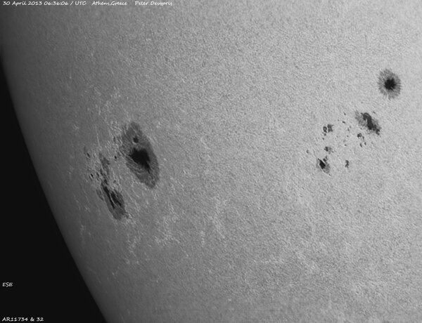 AR11734 & 32 στο λευκό φως (W/L)