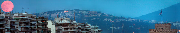 Supermoon Over Thessaloniki