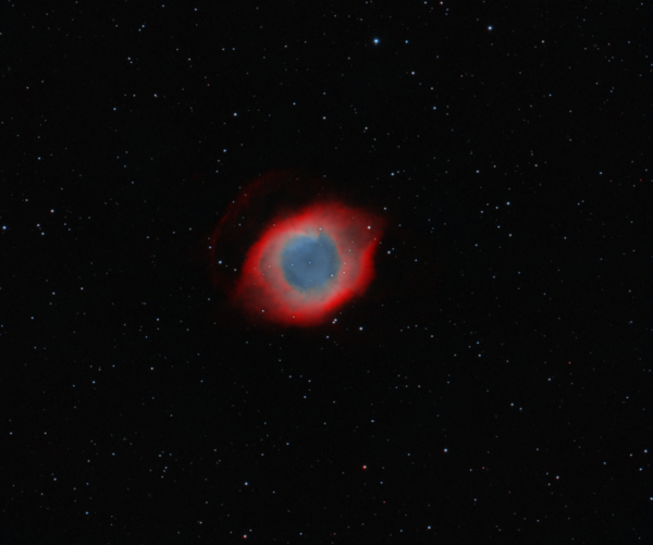 Ngc7293 Bicolor (hao3) - Helix Nebula, The "eye Of God"