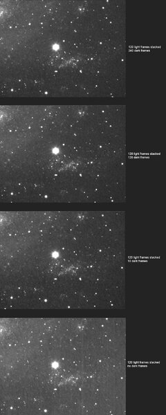 M33 Dark Frames Calibration Test