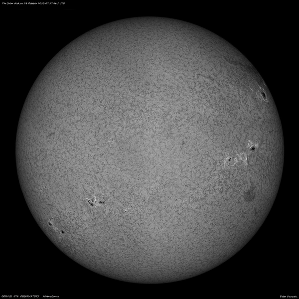 Ο Ηλιακός δίσκος την28-10-2013