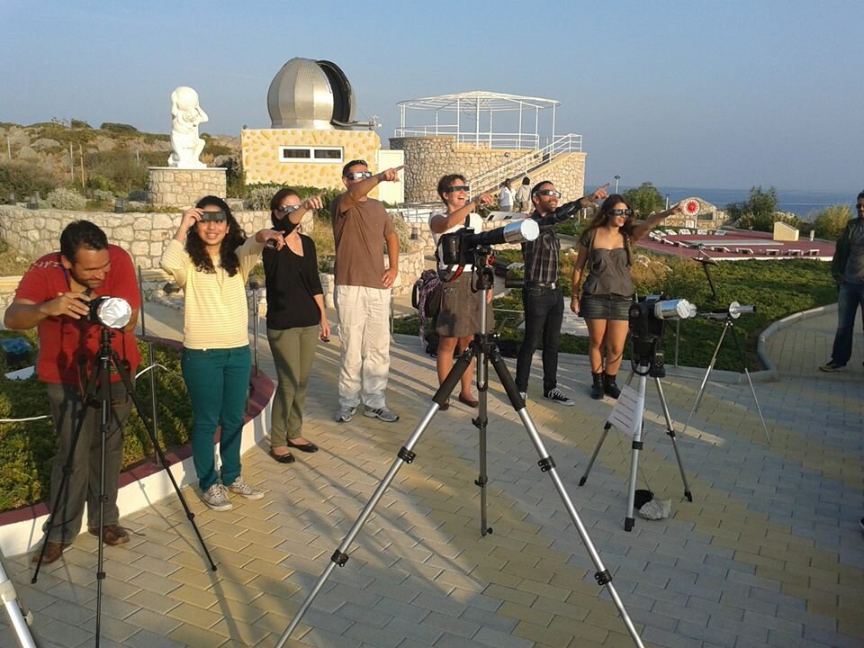 Παρατήρηση της μερικής έκλειψης ηλίου απο το ερασιτεχνικό αστεροσκοπείο Ρόδου (Ίππαρχος)