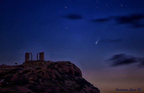 Comet C/2012 R1 Ison & Ναός του Ποσειδώνα