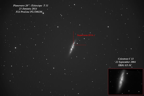 Supernova 2014J στον Γαλαξία Μessier 82
