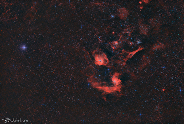 The Flaming Star Nebula, Ic405 & Ic410 Wide Field