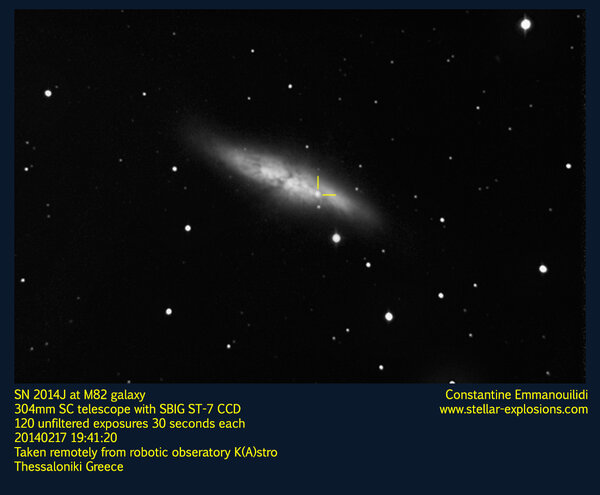 Supernova Sn2014j στον Μ82