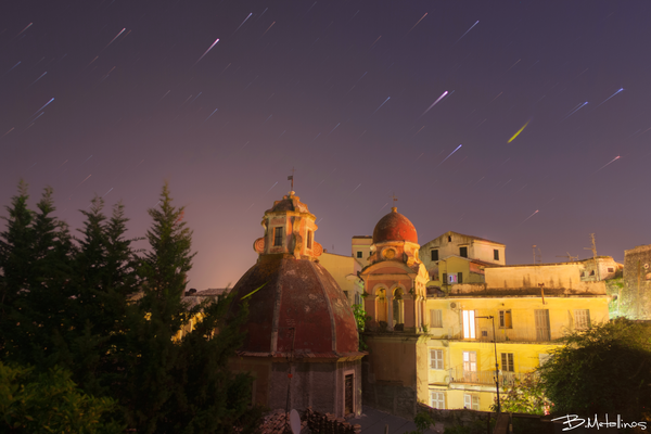 Νυχτερινό τοπίο με Αστρικά ίχνη & Πυγολαμπίδες στην Τένεδο, Κέρκυρα