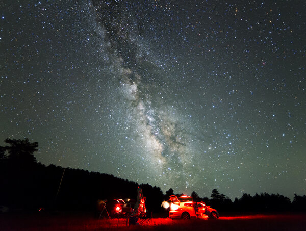 Milky Way Over Observers