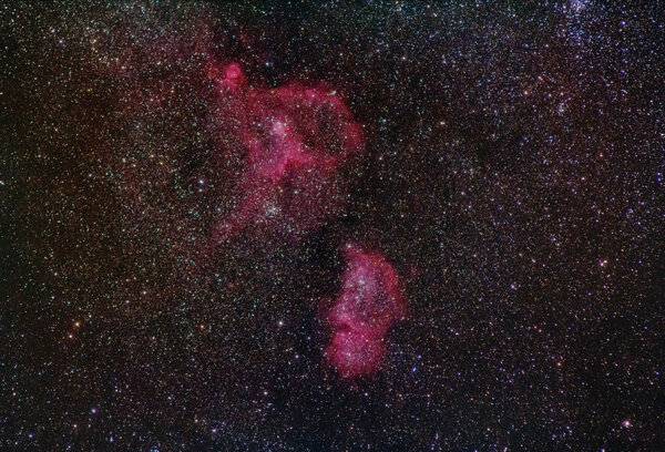 Ic1805 And Ic1848 - The Heart And Soul Nebulae