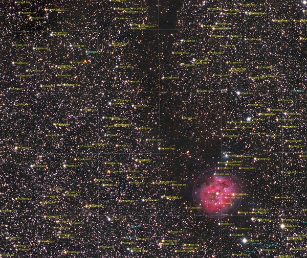 Ic5146 Cocoon Nebula Rgb Annotated