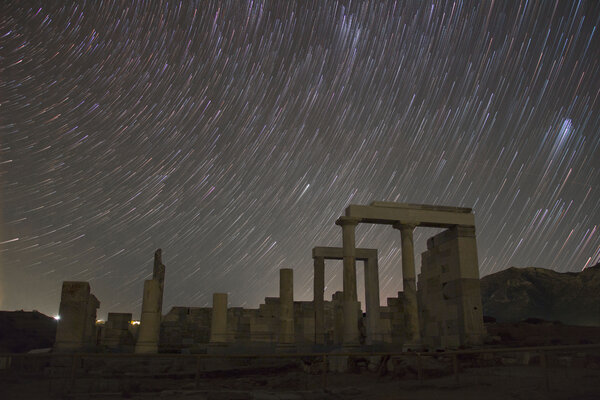 Startrails στον ναό της Δήμητρος