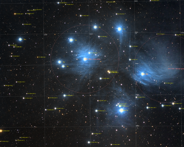 M45 Lrgb Annotated