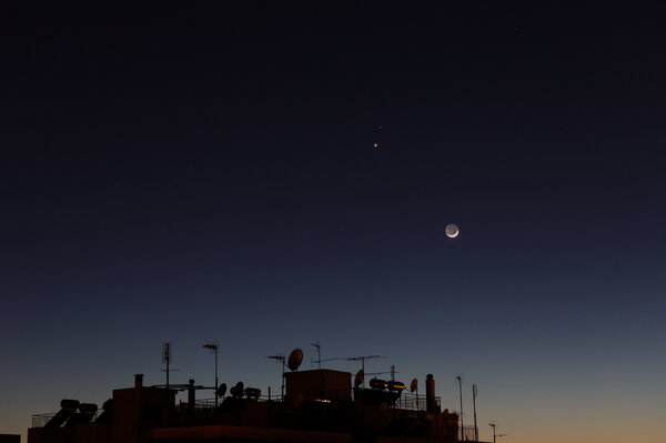 Σύνοδος Σελήνης-Αφροδίτης-Άρη την 20/2/2015