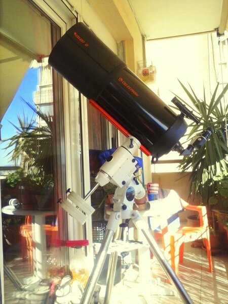 Celestron C9 1/4-skywatcer Heq5 Pro.