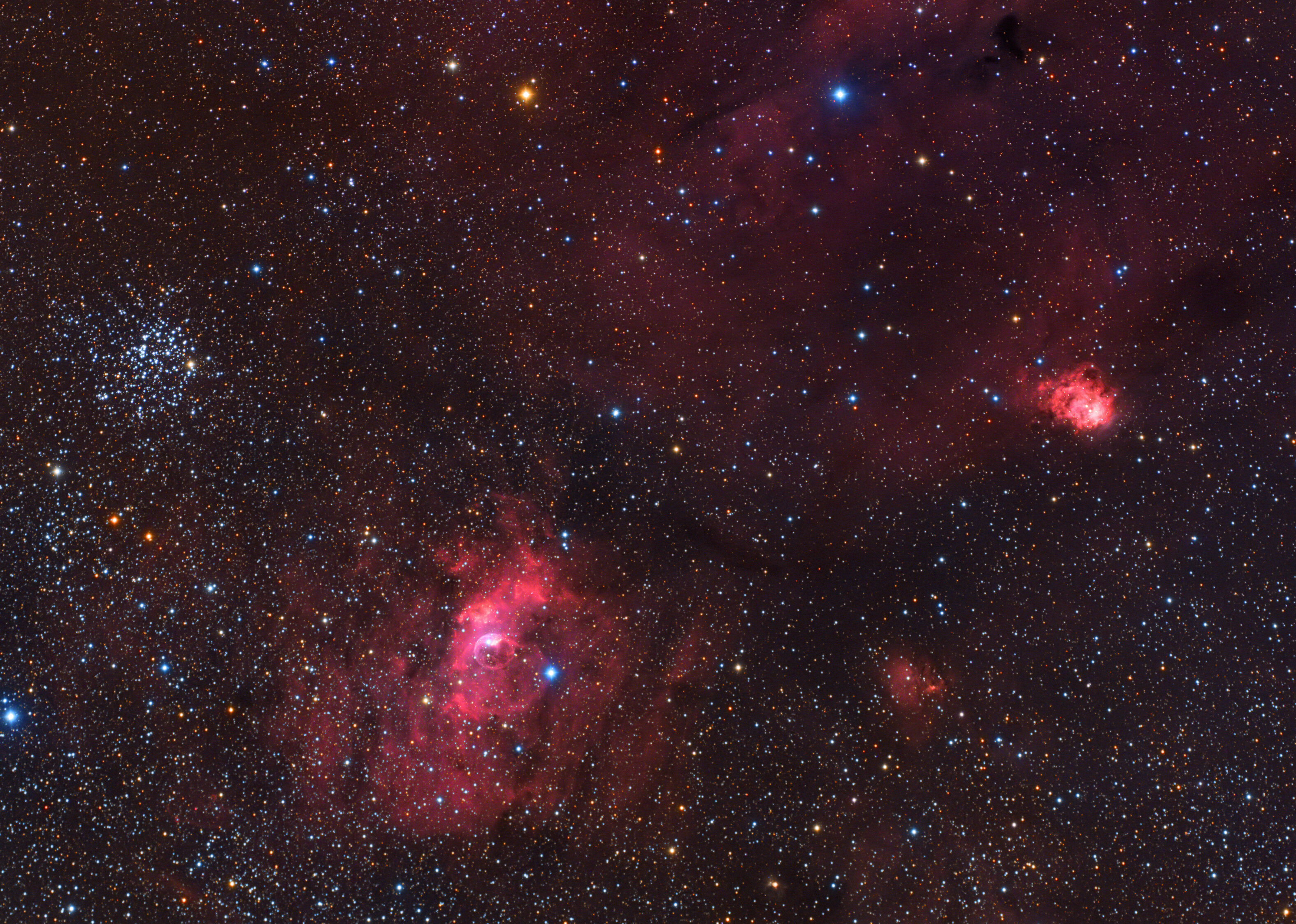 M52 And Bubble Nebula (ngc 7635)