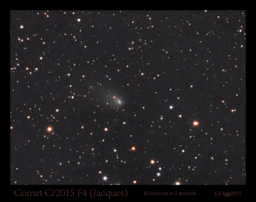 Comet C/2015 F4 (Jacques) - 40 λεπτά σε 2 δεύτερα