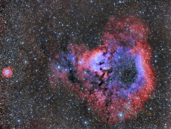 Ngc 7822-ced210 Nebula Widefield in Rgb (biocolor)