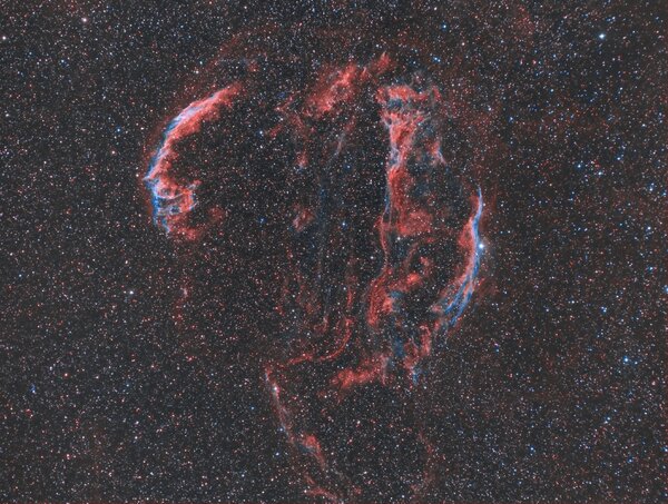 Veil Nebula Widefield In RGB (biocolor)