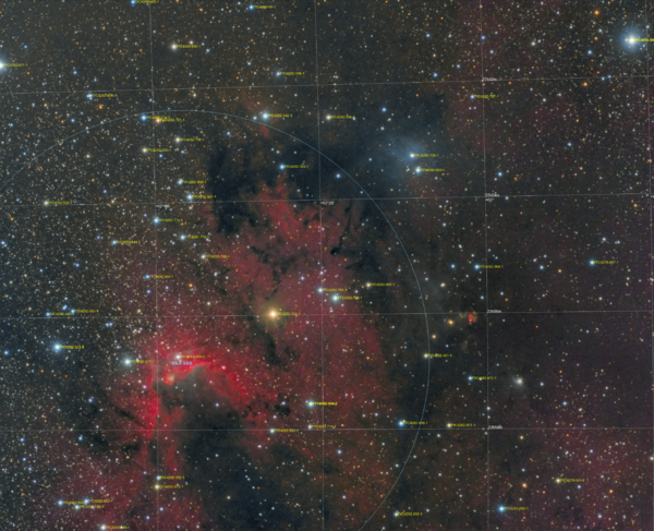 Cave Nebula (sh2-155 Or Caldwell 9) Lhargb Annotated