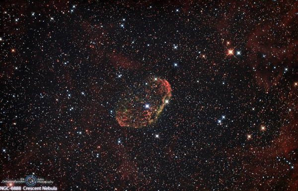 Tο νεφέλωμα της ημισελήνου (ngc 6888)