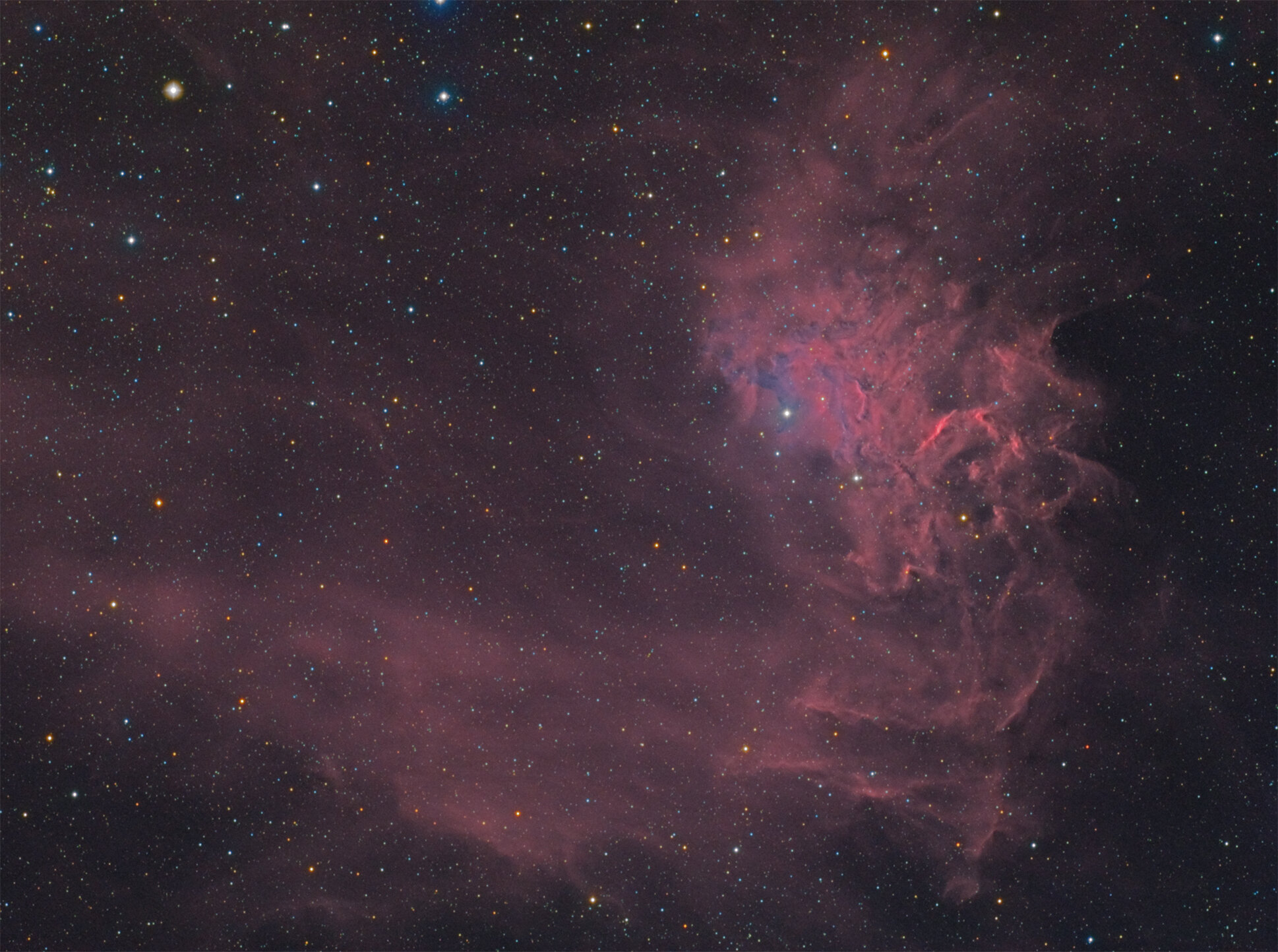 Ic 405 -  Flaming Star Nebula (hargb)