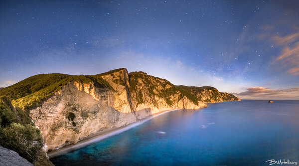 Nightscape Above Chomoi, Liapades, Corfu