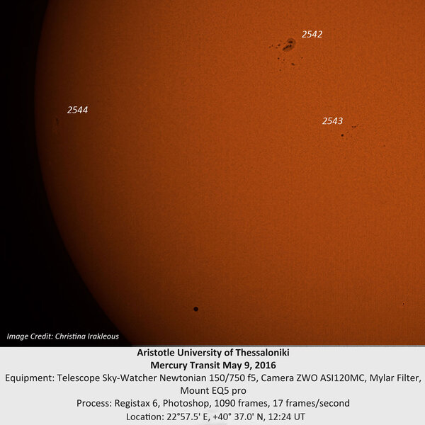 Mercury Transit And Sunspots