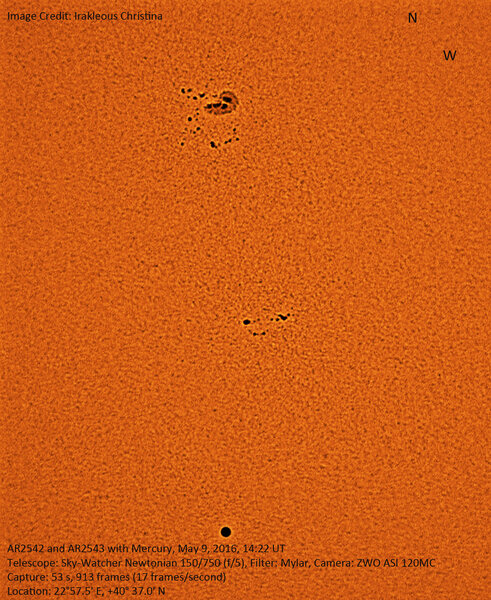 Mercury With Sunspots