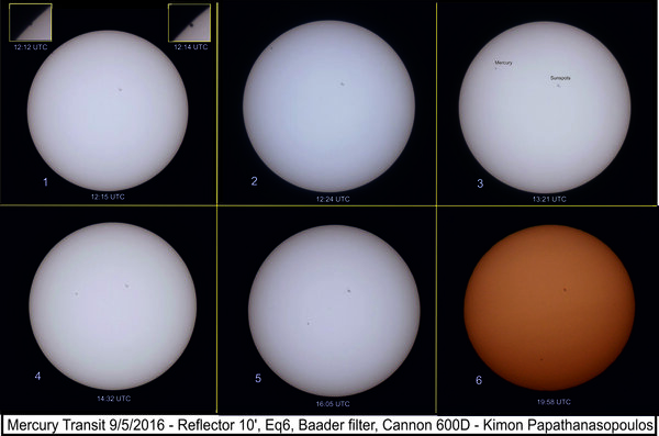 Mercury Transit 9/5/2016